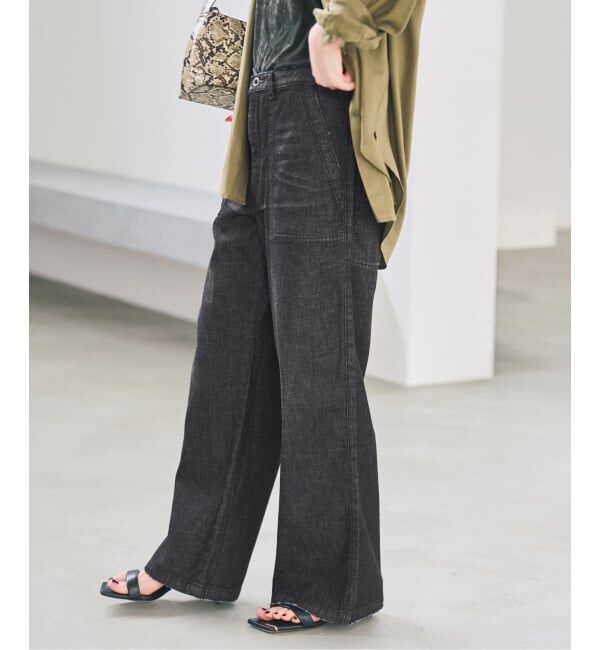 Spick and Span「5 1/2 PATCH LOOSEFIT DENIM」|デニム|