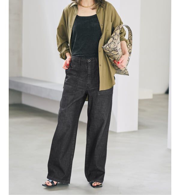Spick and Span「5 1/2 PATCH LOOSEFIT DENIM」|デニム|