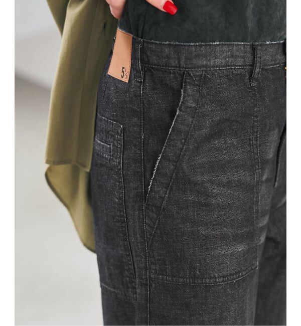 Spick and Span「5 1/2 PATCH LOOSEFIT DENIM」|デニム|