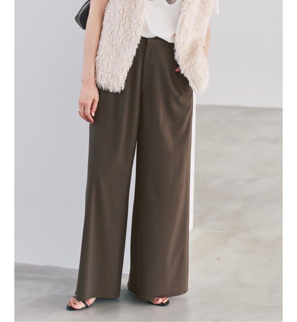 Spick and Span「ドライストレッチワイドパンツ」|スラックス|