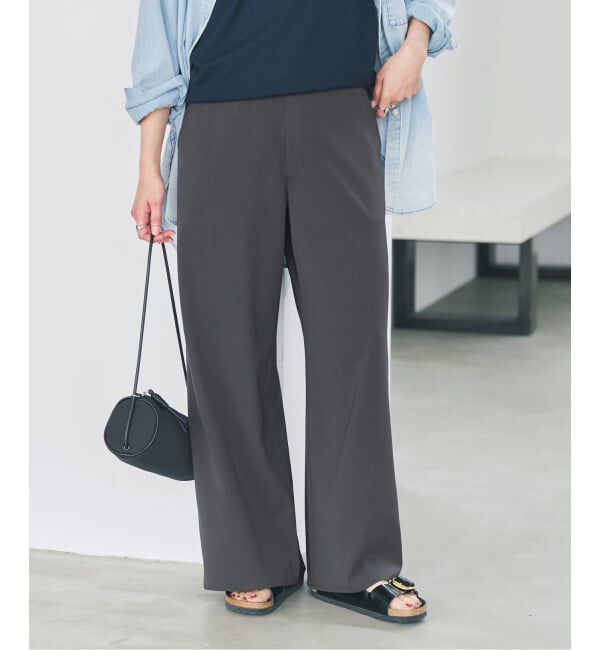 Spick and Span「ドライストレッチワイドパンツ」|スラックス|