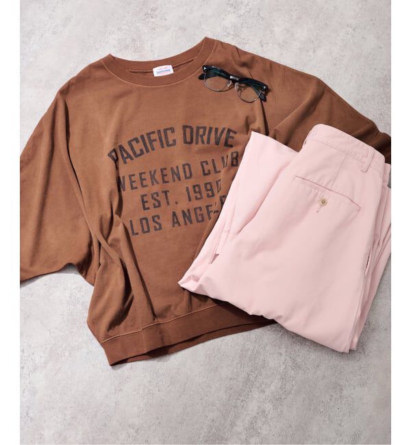 FRAMeWORK「GULFCOAST SPORTSWEAR 別注ドルマンスリーブTシャツ」|Tシャツ・カットソー|ブラウン