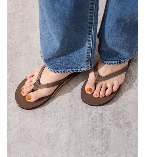 FRAMeWORK「RAINBOW SANDALS/レインボーサンダル Single Layer Classic Lea」|サンダル|ブラウン