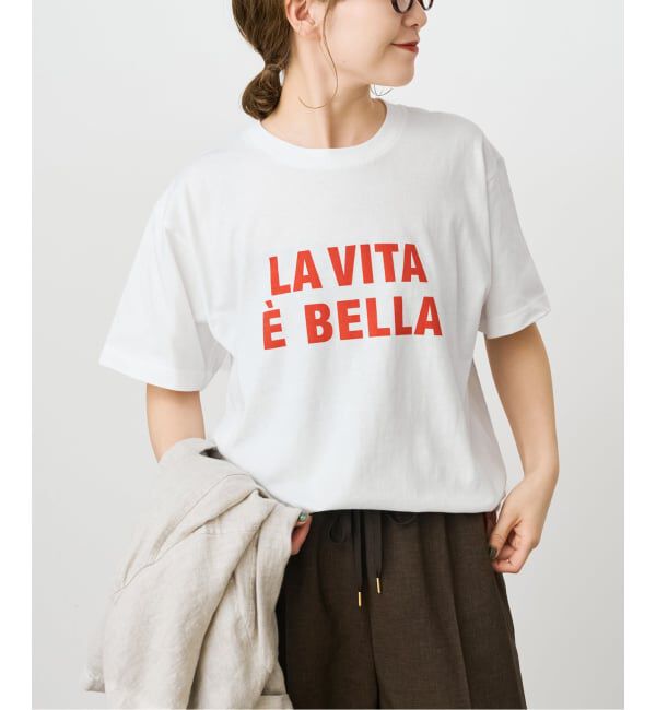 Spick and Span「《追加》バックフォトプリントT」|Tシャツ・カットソー|レッド
