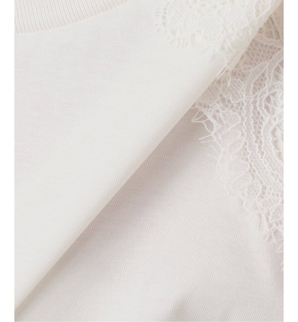 Spick and Span「レースコンビフレンチスリーブTシャツ」|Tシャツ・カットソー|