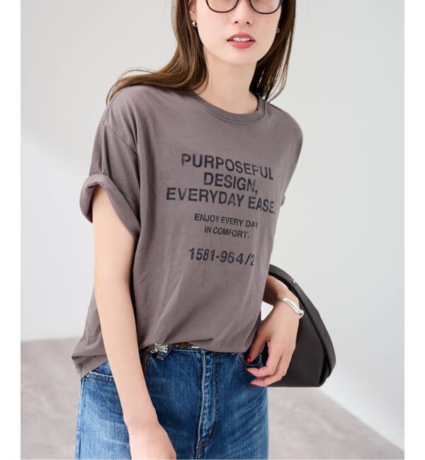 FRAMeWORK「≪追加≫カスレロゴプリントTシャツ」|Tシャツ・カットソー|