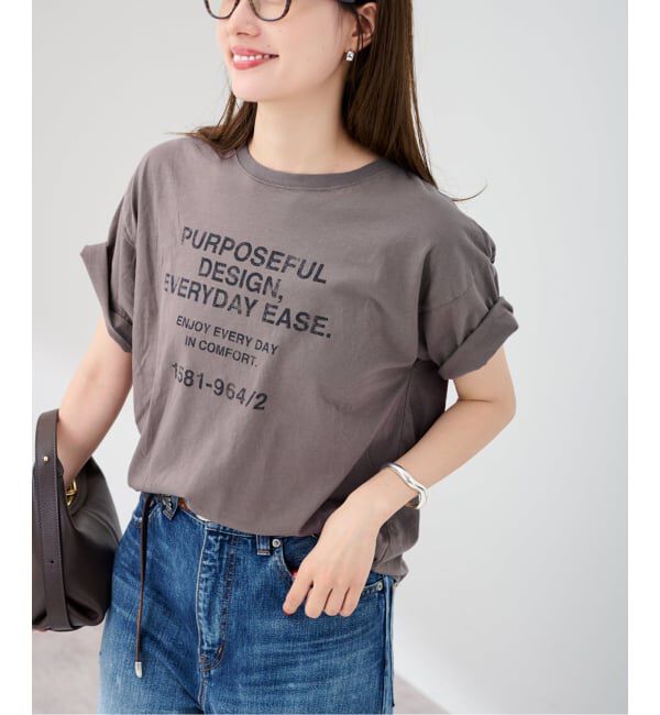 FRAMeWORK「≪追加≫カスレロゴプリントTシャツ」|Tシャツ・カットソー|