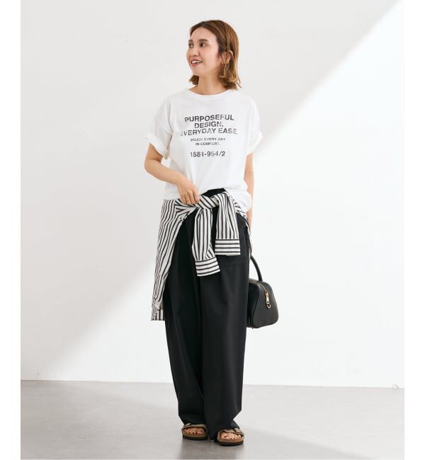 FRAMeWORK「≪追加≫カスレロゴプリントTシャツ」|Tシャツ・カットソー|