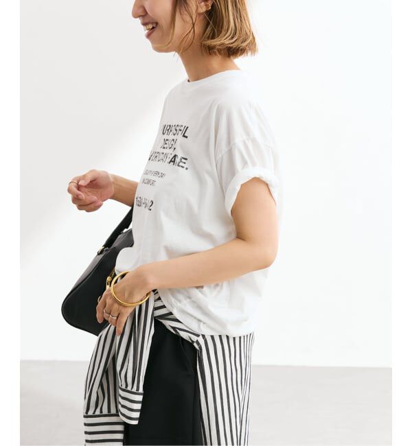 FRAMeWORK「≪追加≫カスレロゴプリントTシャツ」|Tシャツ・カットソー|