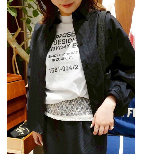 FRAMeWORK「≪追加≫カスレロゴプリントTシャツ」|Tシャツ・カットソー|