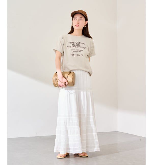 FRAMeWORK「≪追加≫カスレロゴプリントTシャツ」|Tシャツ・カットソー|