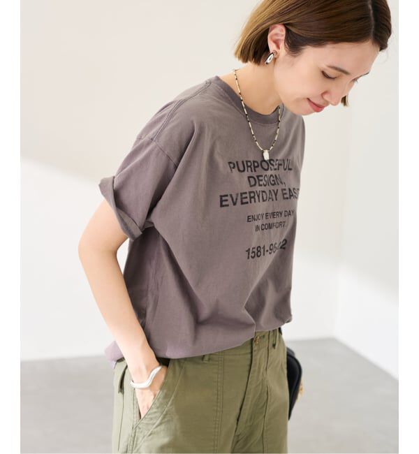 FRAMeWORK「≪追加≫カスレロゴプリントTシャツ」|Tシャツ・カットソー|