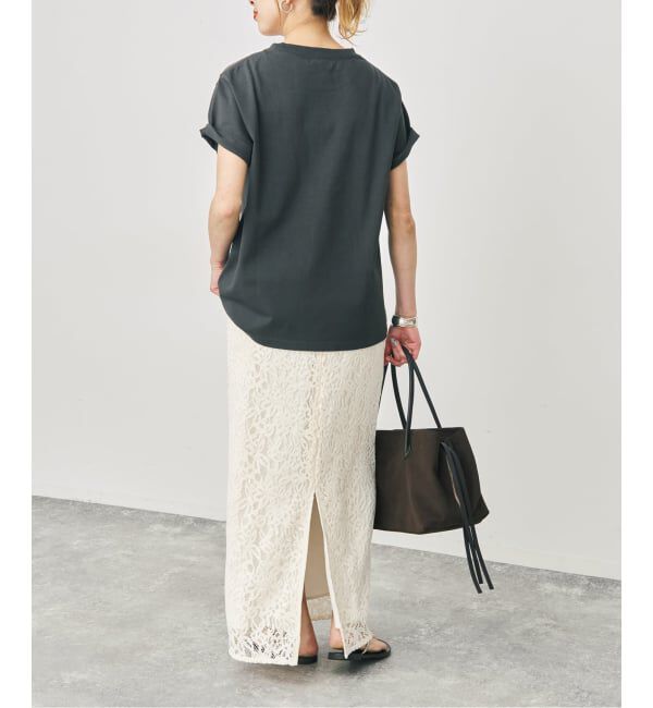 Spick and Span「brushed lace ストレートスカート」|スカート|