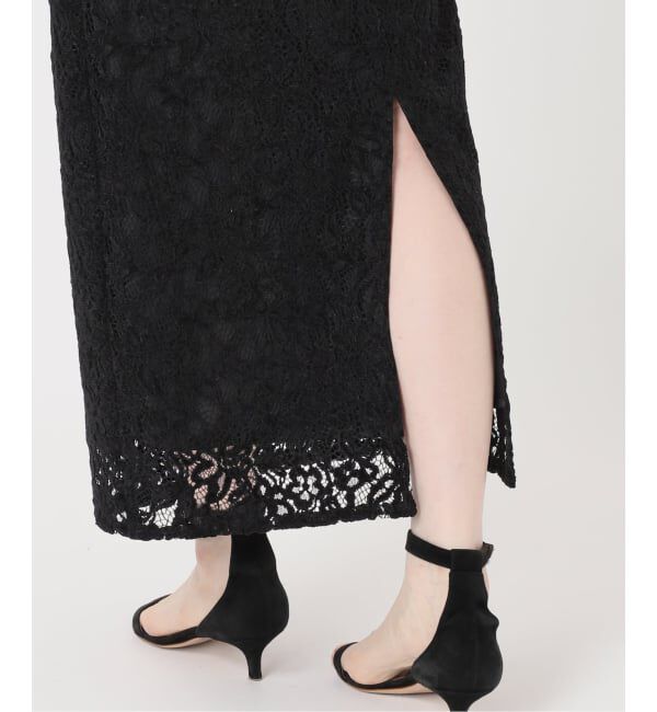 Spick and Span「brushed lace ストレートスカート」|スカート|