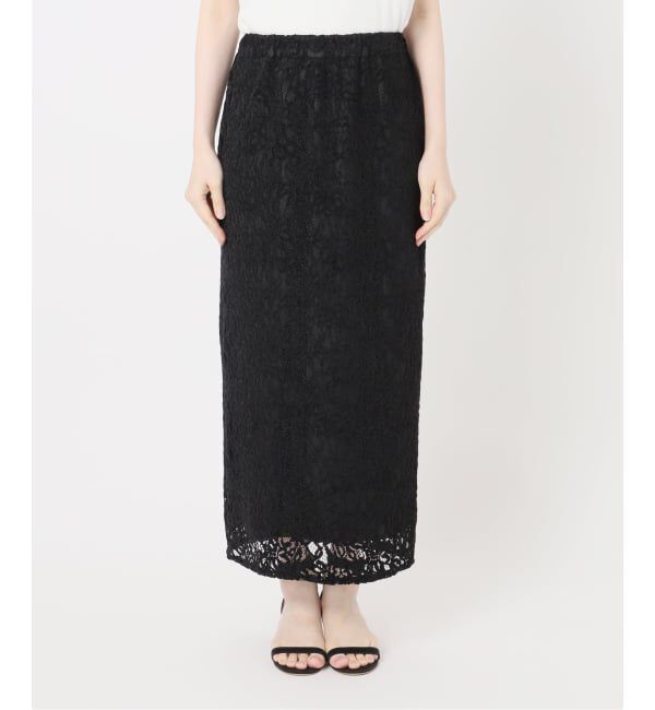Spick and Span「brushed lace ストレートスカート」|スカート|