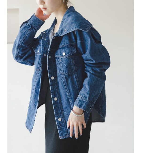 NOBLE「SERGE/サージ SAILOR COLLAR JACKET」|デニムジャケット|