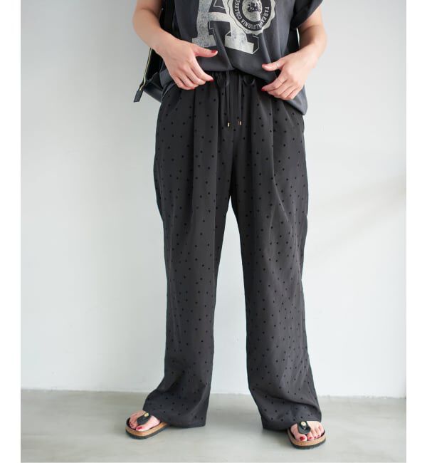 Spick and Span「《WEB限定 / 追加2予約》フロッキードットイージーパンツ」|その他|
