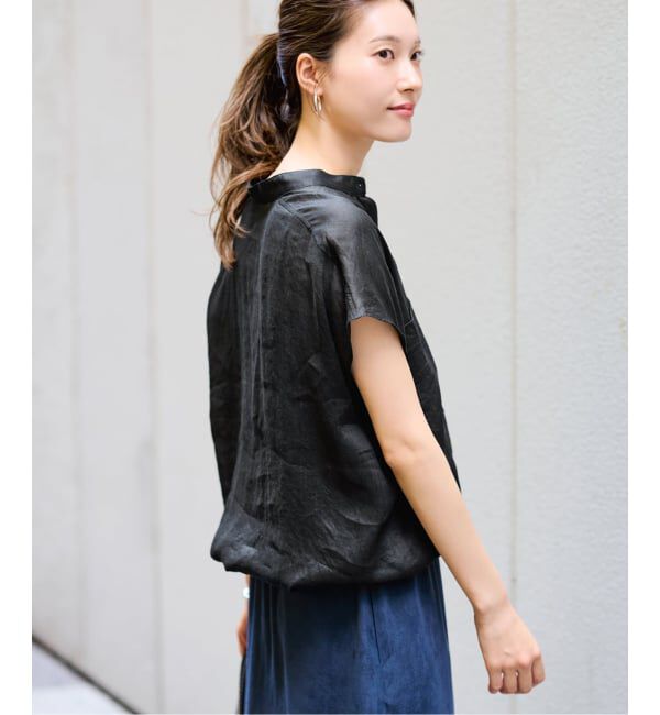 FRAMeWORK「≪WEB限定＋一部店舗≫フィブリルラミーキャップスリーブドロストシャツ」|シャツ・ブラウス|