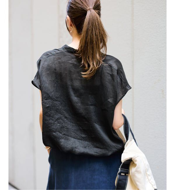 FRAMeWORK「≪WEB限定＋一部店舗≫フィブリルラミーキャップスリーブドロストシャツ」|シャツ・ブラウス|