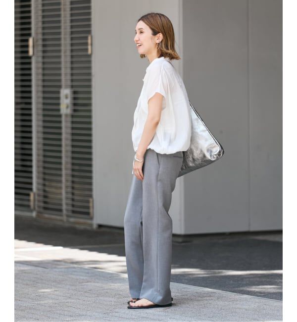 FRAMeWORK「≪WEB限定＋一部店舗≫フィブリルラミーキャップスリーブドロストシャツ」|シャツ・ブラウス|