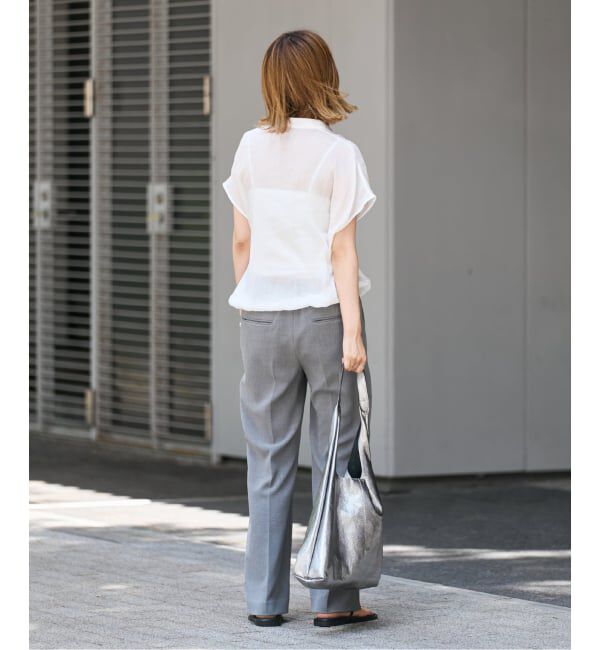 FRAMeWORK「≪WEB限定＋一部店舗≫フィブリルラミーキャップスリーブドロストシャツ」|シャツ・ブラウス|