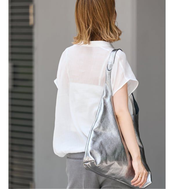 FRAMeWORK「≪WEB限定＋一部店舗≫フィブリルラミーキャップスリーブドロストシャツ」|シャツ・ブラウス|