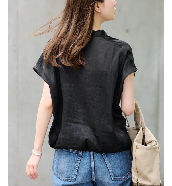 FRAMeWORK「≪WEB限定＋一部店舗≫フィブリルラミーキャップスリーブドロストシャツ」|シャツ・ブラウス|