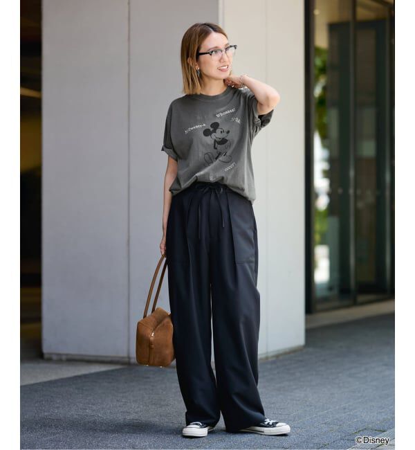 FRAMeWORK「WIFFLE 別注［Mickey Mouse］embroidery T」|Tシャツ・カットソー|