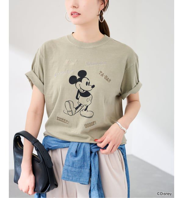 FRAMeWORK「WIFFLE 別注［Mickey Mouse］embroidery T」|Tシャツ・カットソー|