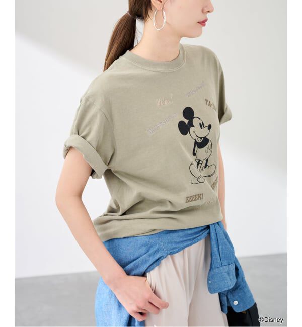 FRAMeWORK「WIFFLE 別注［Mickey Mouse］embroidery T」|Tシャツ・カットソー|