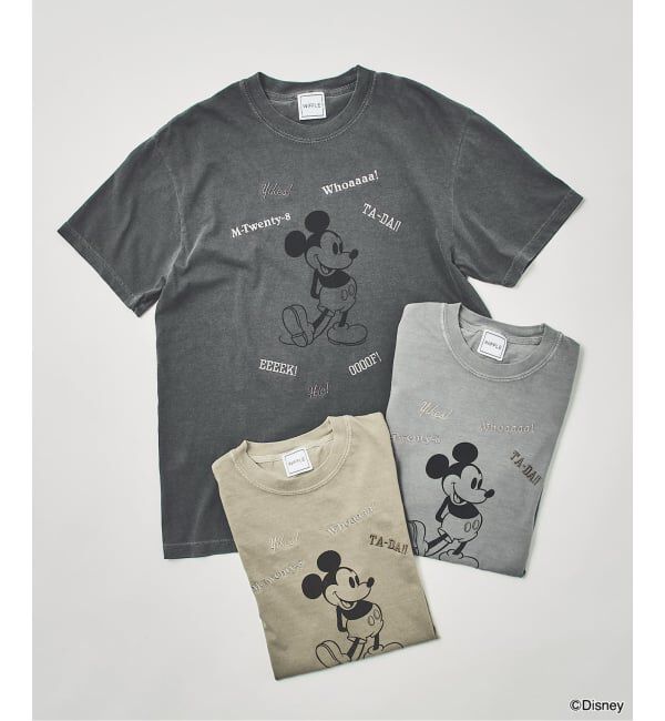 FRAMeWORK「WIFFLE 別注［Mickey Mouse］embroidery T」|Tシャツ・カットソー|