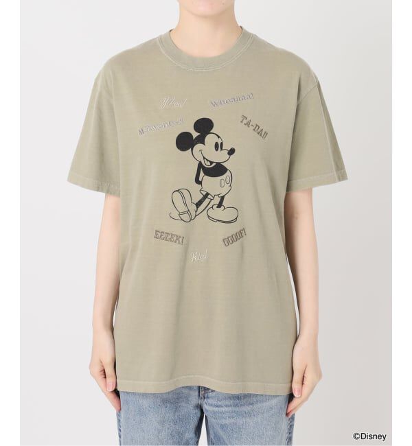FRAMeWORK「WIFFLE 別注［Mickey Mouse］embroidery T」|Tシャツ・カットソー|