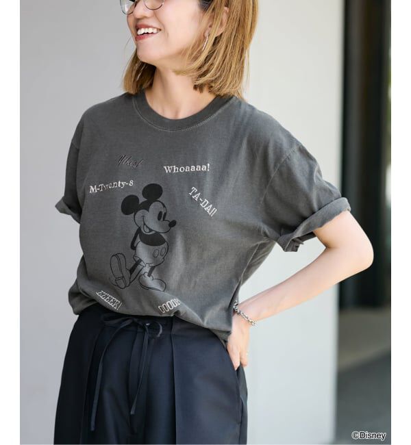 FRAMeWORK「WIFFLE 別注［Mickey Mouse］embroidery T」|Tシャツ・カットソー|