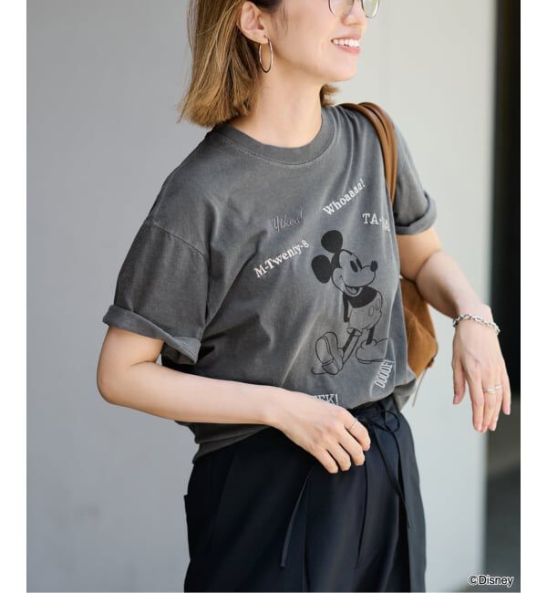 FRAMeWORK「WIFFLE 別注［Mickey Mouse］embroidery T」|Tシャツ・カットソー|