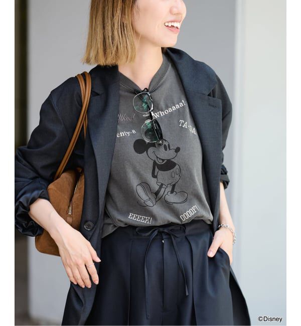 FRAMeWORK「WIFFLE 別注［Mickey Mouse］embroidery T」|Tシャツ・カットソー|