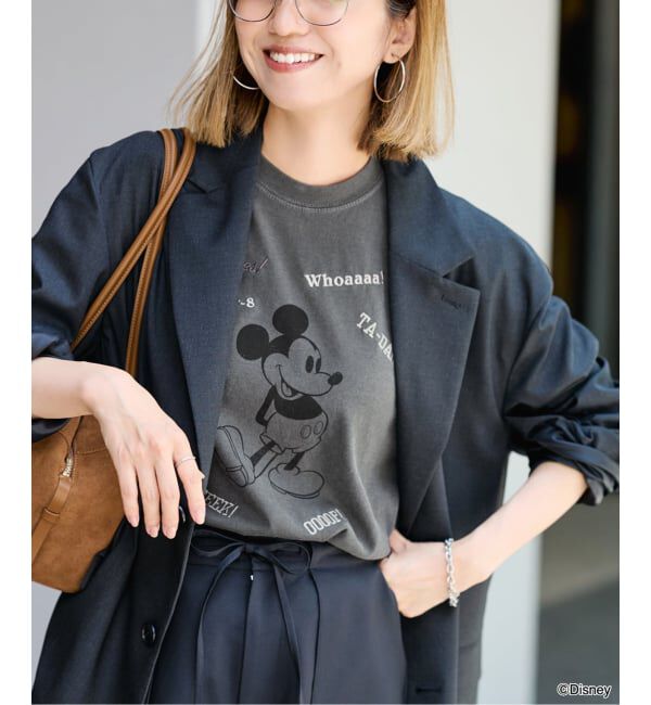 FRAMeWORK「WIFFLE 別注［Mickey Mouse］embroidery T」|Tシャツ・カットソー|