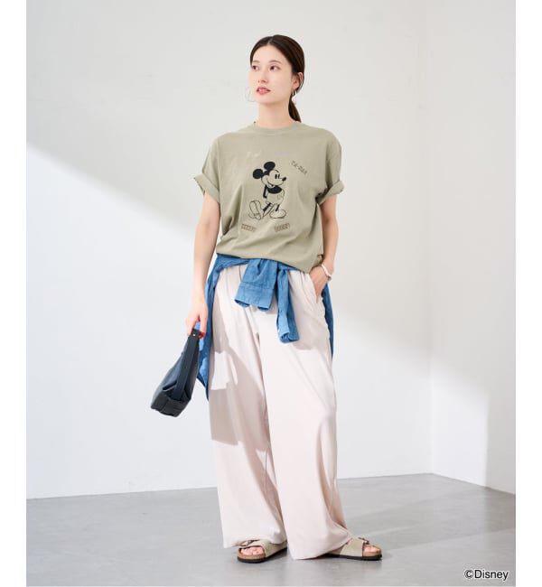 FRAMeWORK「WIFFLE 別注［Mickey Mouse］embroidery T」|Tシャツ・カットソー|