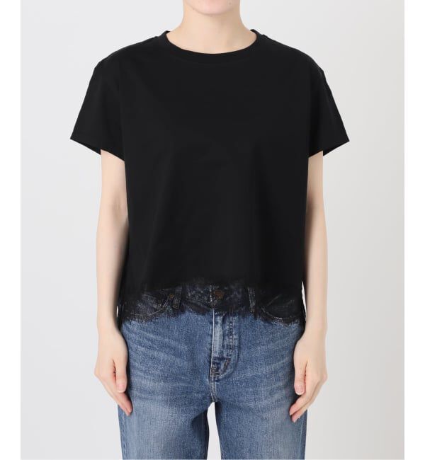Spick and Span「《追加2》ヘムレース付きTシャツ」|Tシャツ・カットソー|