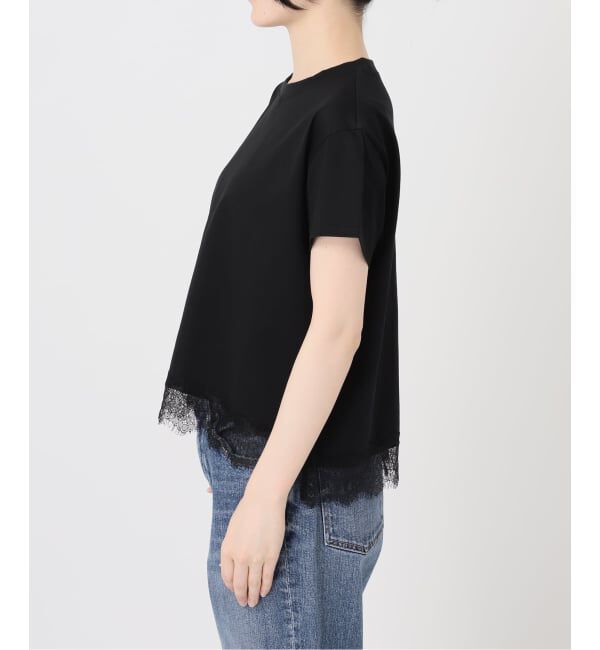 Spick and Span「《追加2》ヘムレース付きTシャツ」|Tシャツ・カットソー|