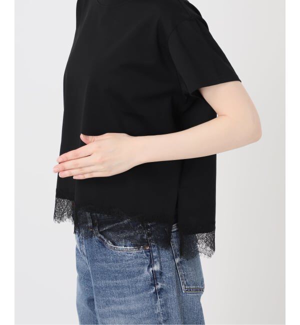 Spick and Span「《追加2》ヘムレース付きTシャツ」|Tシャツ・カットソー|