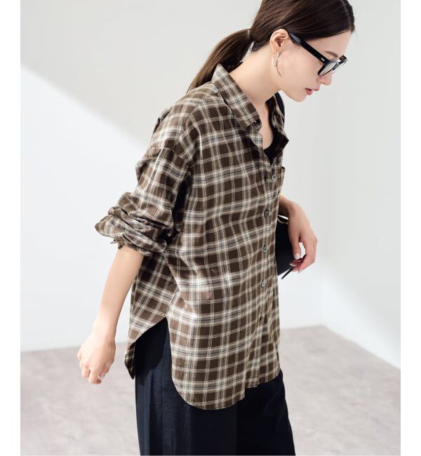 FRAMeWORK「≪予約≫起毛チェックレギュラーカラーシャツ」|シャツ・ブラウス|