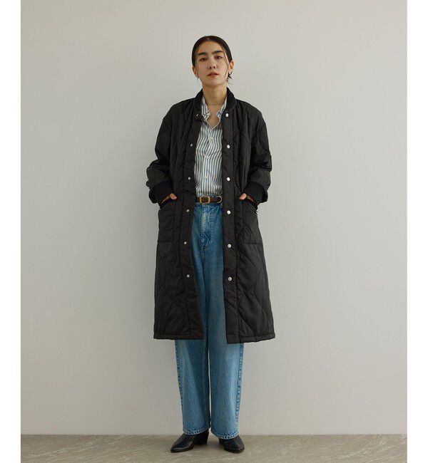 SALON adam et rope'「【LAVENHAM（ラベンハム） for SALON】LONGLINE BOMBER キルティングロングコート / 軽量」|その他|