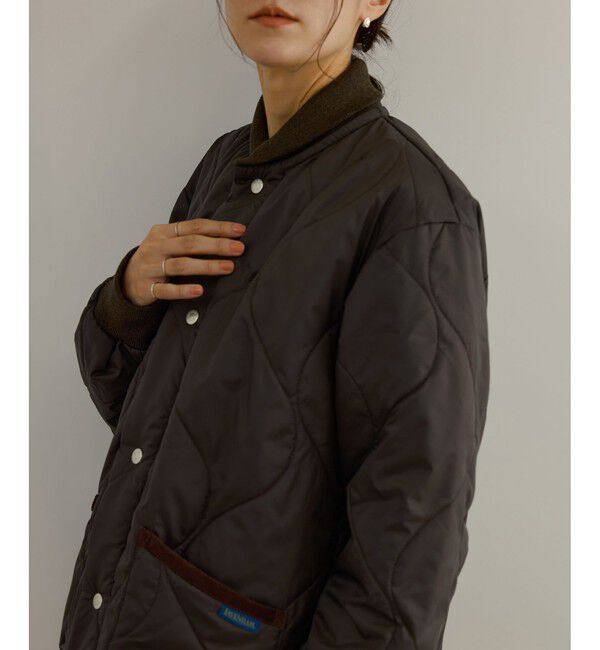 SALON adam et rope'「【LAVENHAM（ラベンハム） for SALON】LONGLINE BOMBER キルティングロングコート / 軽量」|その他|
