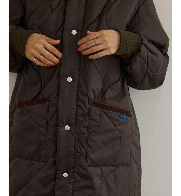 SALON adam et rope'「【LAVENHAM（ラベンハム） for SALON】LONGLINE BOMBER キルティングロングコート / 軽量」|その他|