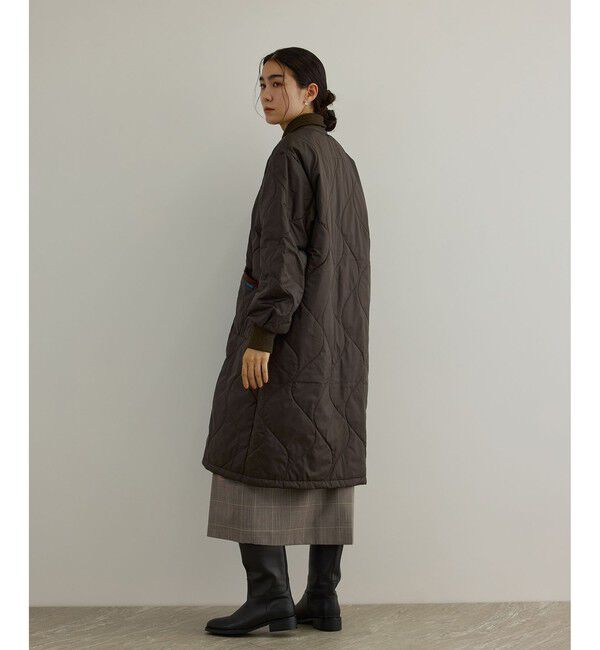 SALON adam et rope'「【LAVENHAM（ラベンハム） for SALON】LONGLINE BOMBER キルティングロングコート / 軽量」|その他|