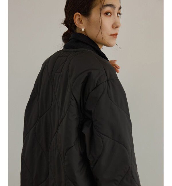 SALON adam et rope'「【LAVENHAM（ラベンハム） for SALON】LONGLINE BOMBER キルティングロングコート / 軽量」|その他|