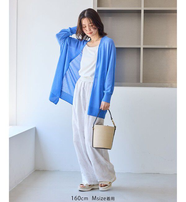 Rope&rsquo;Picnic「スクエア刺繍イージーワイドパンツ」|チノ|