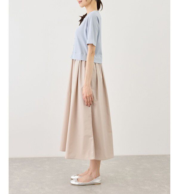 Rope&rsquo;Picnic「キーネック布帛ドッキングカットワンピース」|ワンピース|