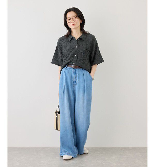 Rope&rsquo;Picnic「【BEVERLYHILLS POLO CLUB/ビバリーヒルズポロクラブ】ふくれジャガードシャツ」|シャツ・ブラウス|