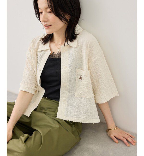 Rope&rsquo;Picnic「【BEVERLYHILLS POLO CLUB/ビバリーヒルズポロクラブ】ふくれジャガードシャツ」|シャツ・ブラウス|